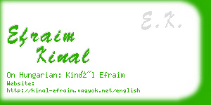 efraim kinal business card